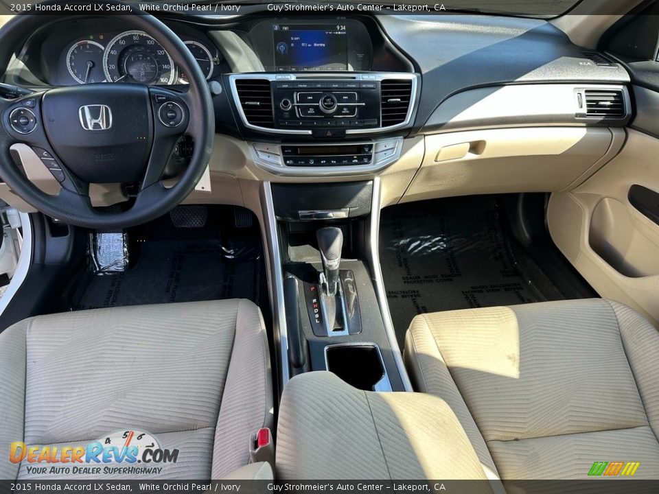 2015 Honda Accord LX Sedan White Orchid Pearl / Ivory Photo #12