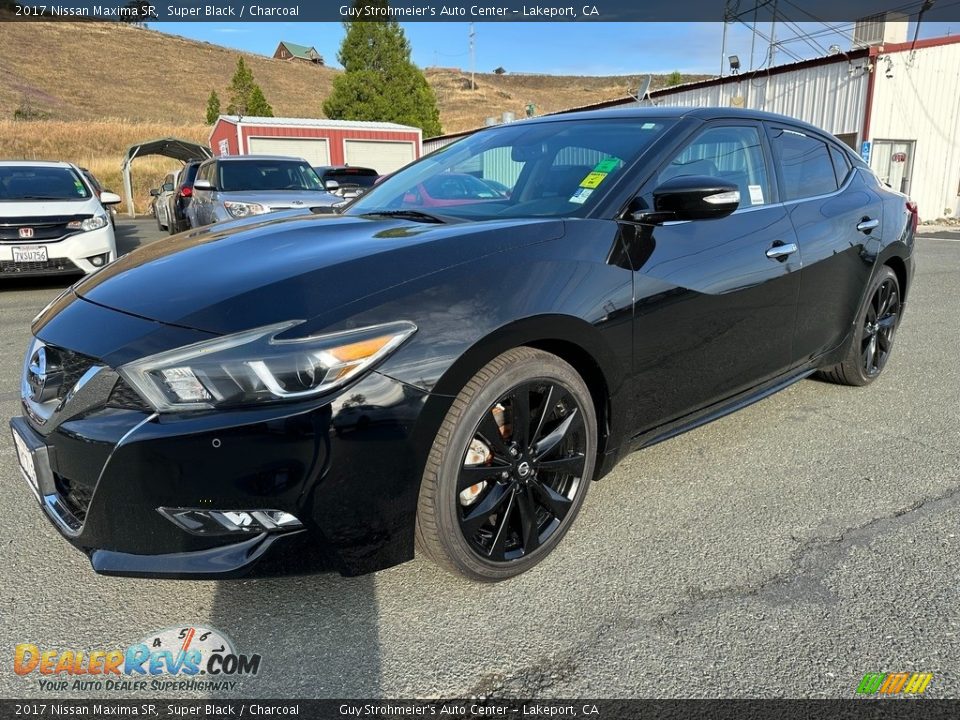 2017 Nissan Maxima SR Super Black / Charcoal Photo #3