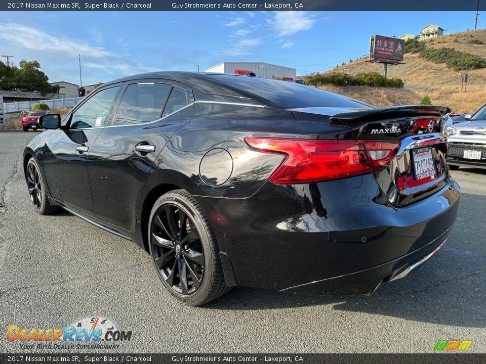 2017 Nissan Maxima SR Super Black / Charcoal Photo #4