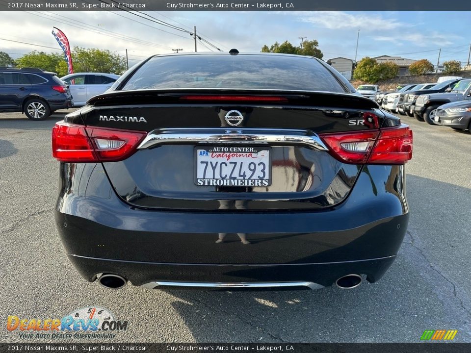 2017 Nissan Maxima SR Super Black / Charcoal Photo #5