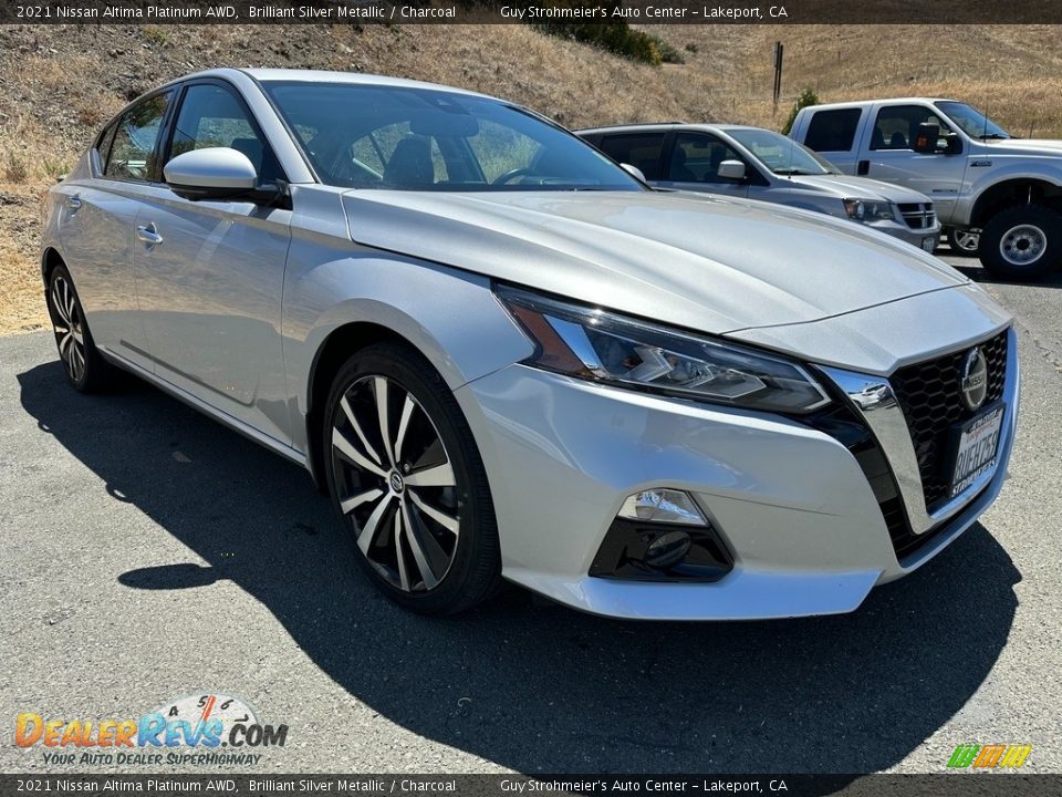 2021 Nissan Altima Platinum AWD Brilliant Silver Metallic / Charcoal Photo #1