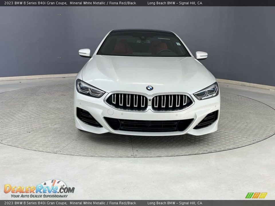 2023 BMW 8 Series 840i Gran Coupe Mineral White Metallic / Fiona Red/Black Photo #2