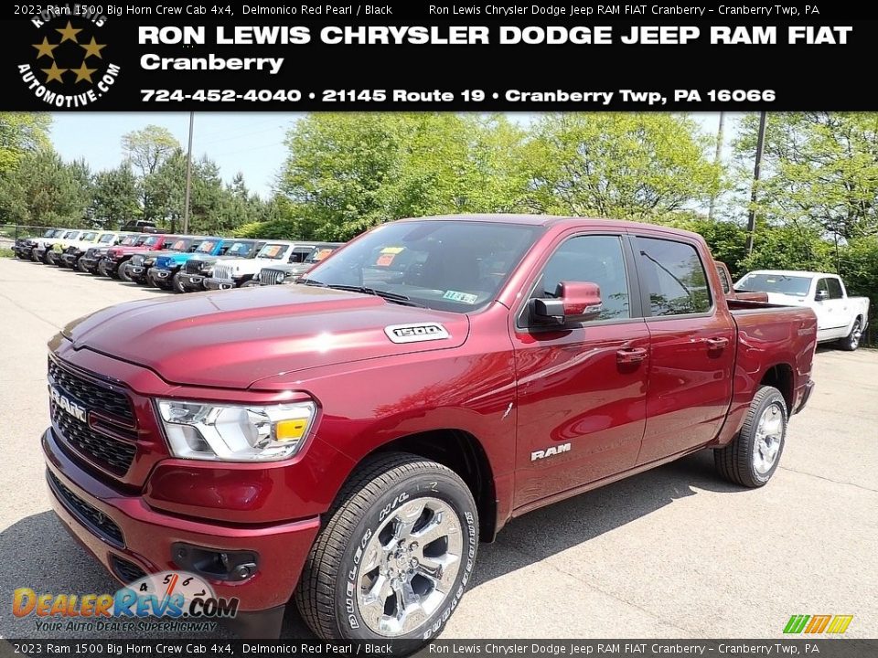 2023 Ram 1500 Big Horn Crew Cab 4x4 Delmonico Red Pearl / Black Photo #1