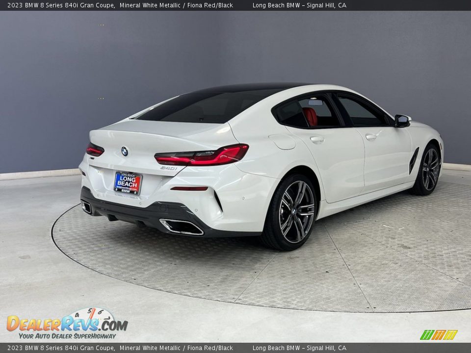 2023 BMW 8 Series 840i Gran Coupe Mineral White Metallic / Fiona Red/Black Photo #5