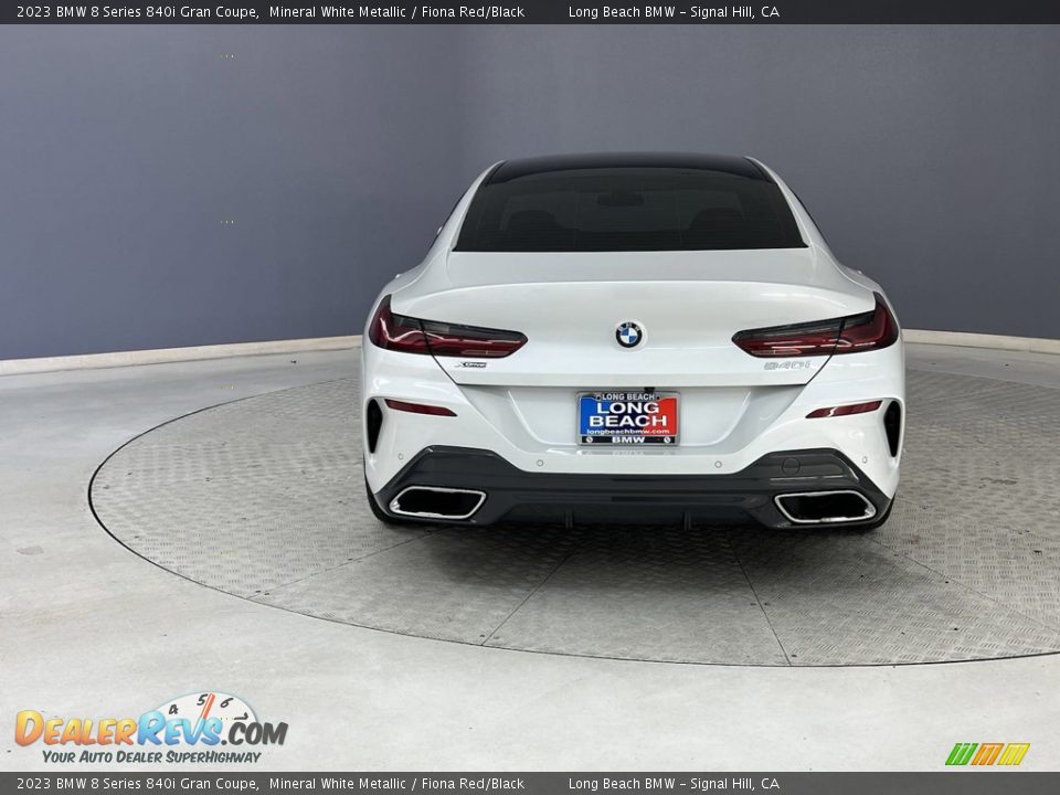 2023 BMW 8 Series 840i Gran Coupe Mineral White Metallic / Fiona Red/Black Photo #6