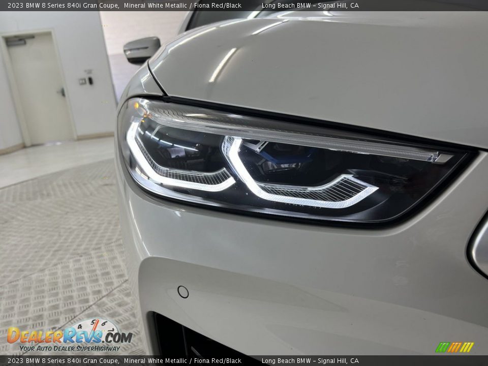 2023 BMW 8 Series 840i Gran Coupe Mineral White Metallic / Fiona Red/Black Photo #7