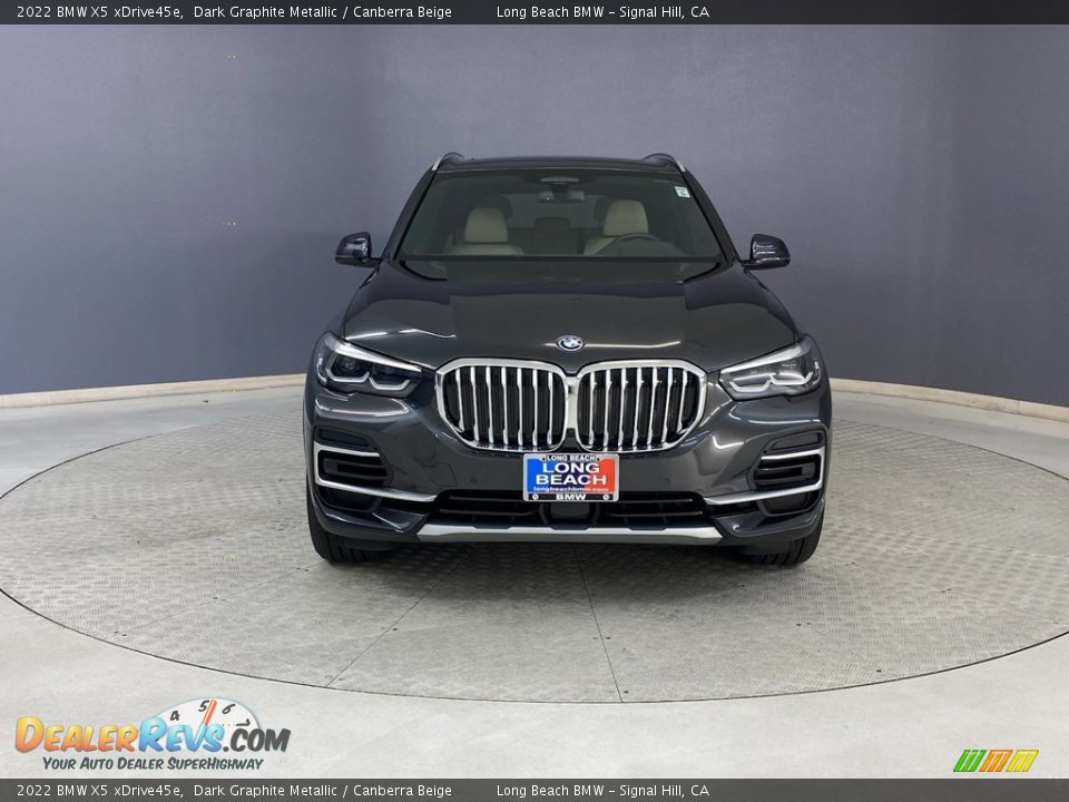 2022 BMW X5 xDrive45e Dark Graphite Metallic / Canberra Beige Photo #2