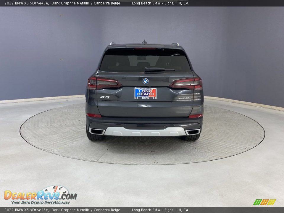 2022 BMW X5 xDrive45e Dark Graphite Metallic / Canberra Beige Photo #4