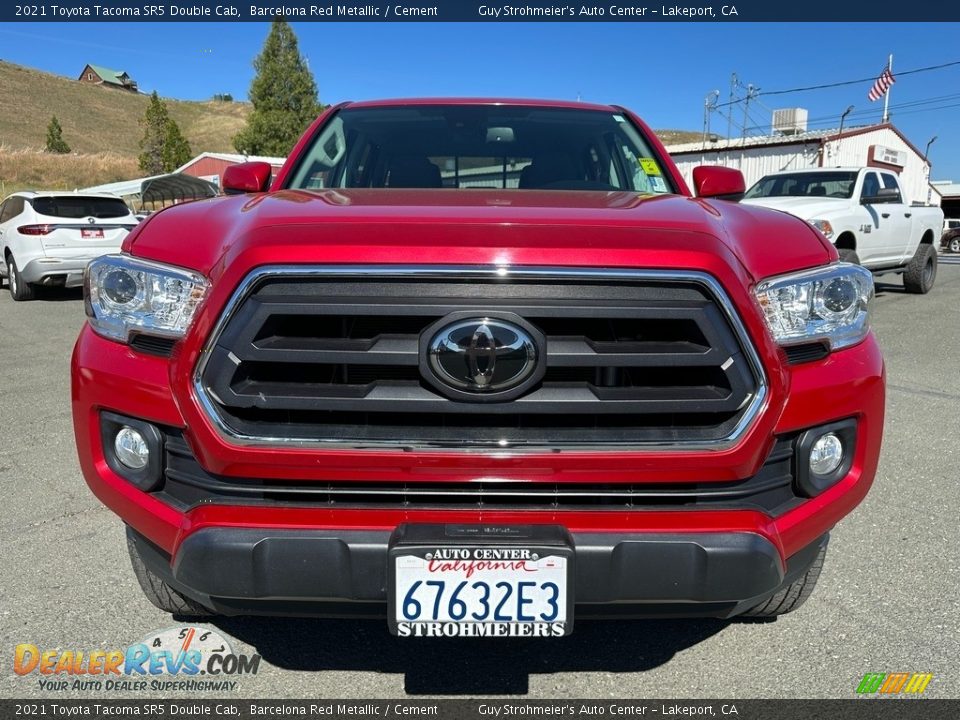 2021 Toyota Tacoma SR5 Double Cab Barcelona Red Metallic / Cement Photo #2