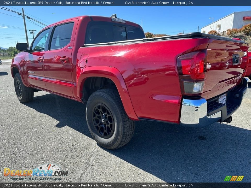 2021 Toyota Tacoma SR5 Double Cab Barcelona Red Metallic / Cement Photo #4