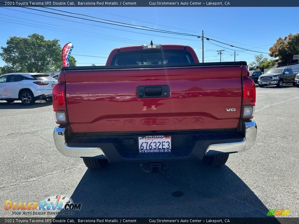 2021 Toyota Tacoma SR5 Double Cab Barcelona Red Metallic / Cement Photo #5