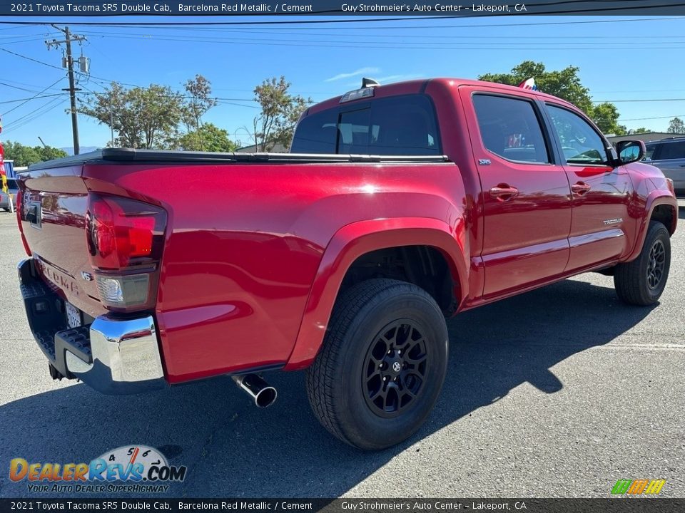 2021 Toyota Tacoma SR5 Double Cab Barcelona Red Metallic / Cement Photo #6