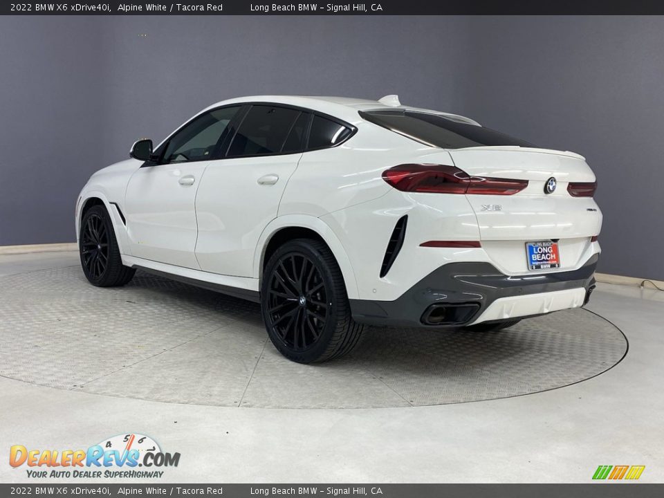 2022 BMW X6 xDrive40i Alpine White / Tacora Red Photo #3
