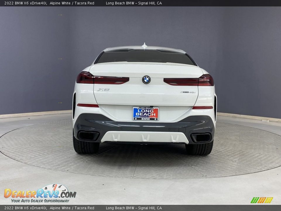 2022 BMW X6 xDrive40i Alpine White / Tacora Red Photo #4