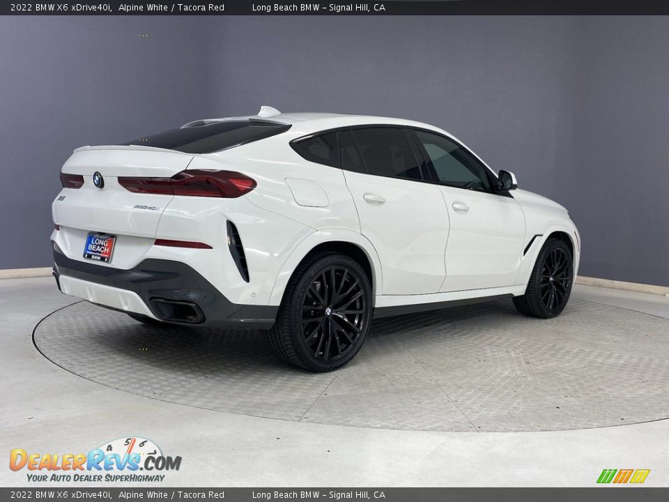 2022 BMW X6 xDrive40i Alpine White / Tacora Red Photo #5