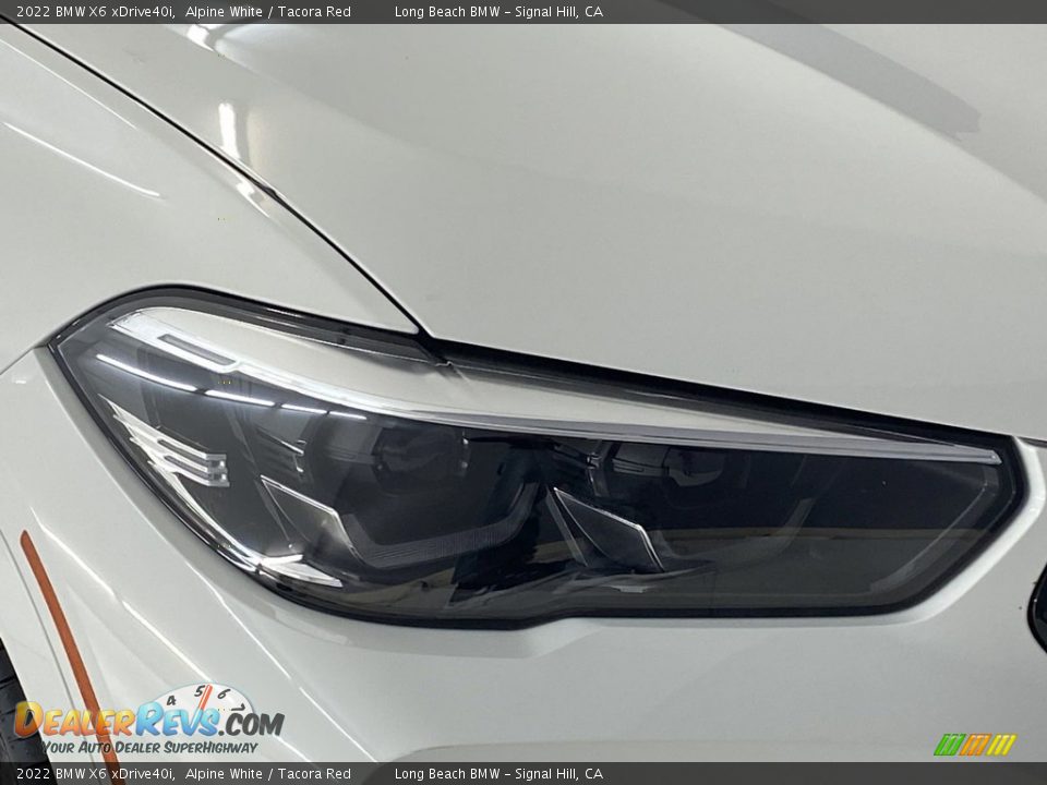 2022 BMW X6 xDrive40i Alpine White / Tacora Red Photo #6