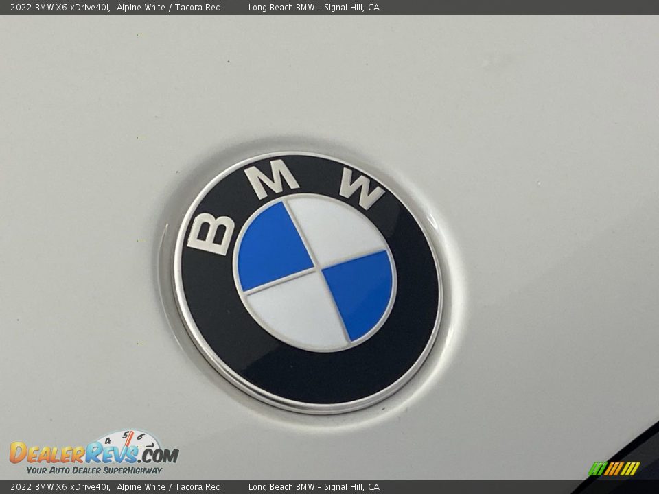 2022 BMW X6 xDrive40i Alpine White / Tacora Red Photo #7