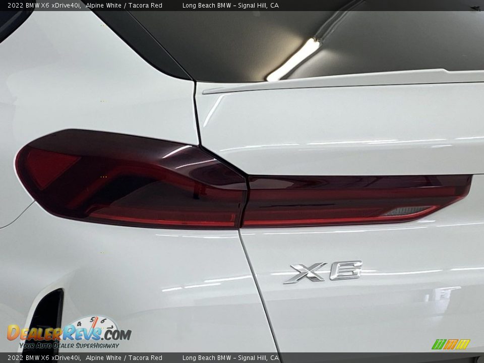 2022 BMW X6 xDrive40i Alpine White / Tacora Red Photo #8
