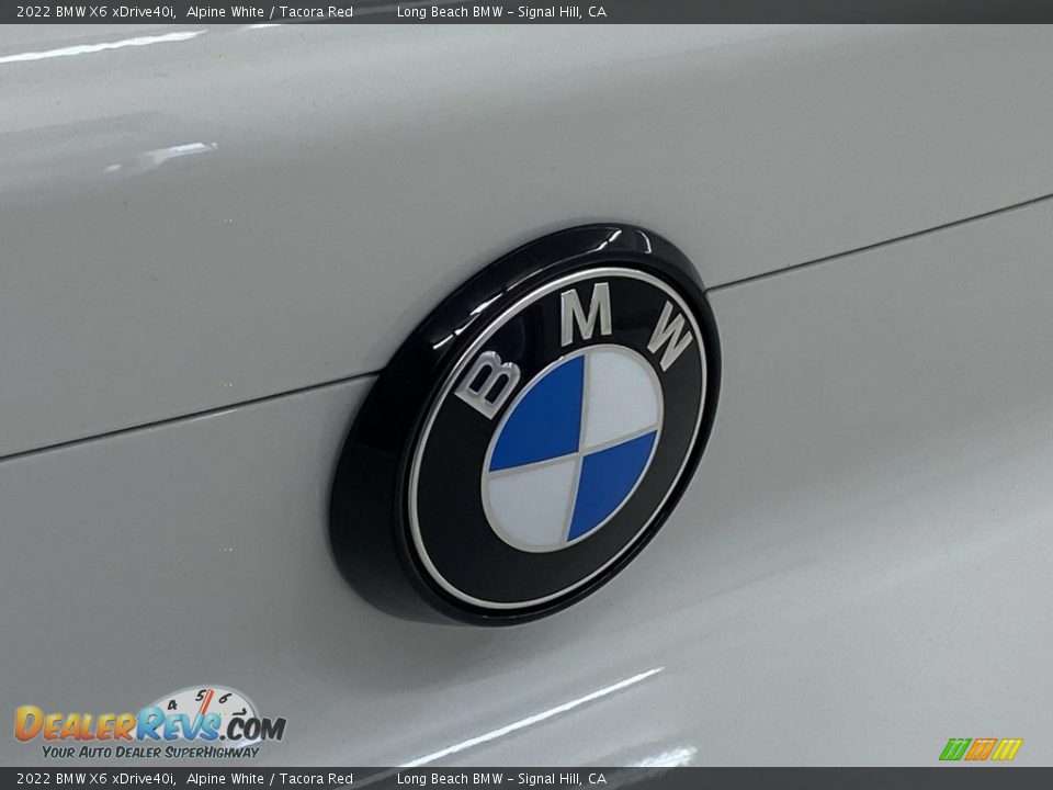2022 BMW X6 xDrive40i Alpine White / Tacora Red Photo #9