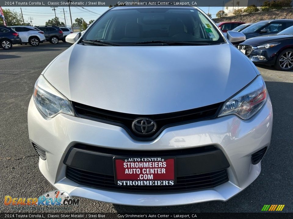 2014 Toyota Corolla L Classic Silver Metallic / Steel Blue Photo #2