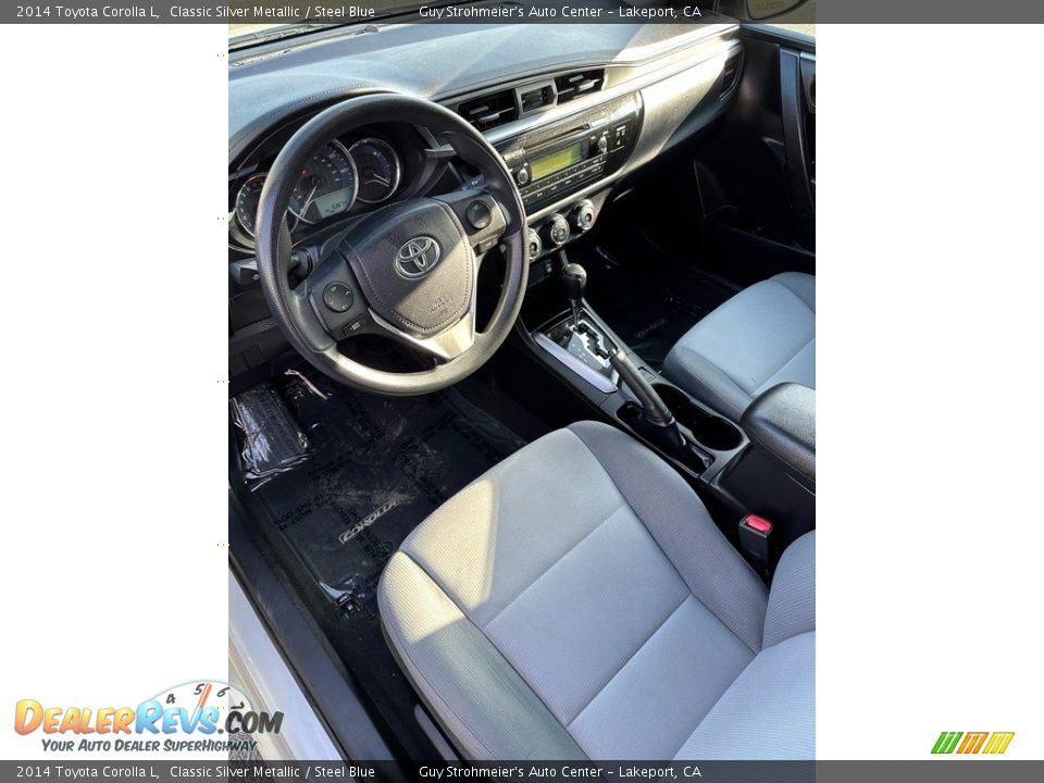 2014 Toyota Corolla L Classic Silver Metallic / Steel Blue Photo #10