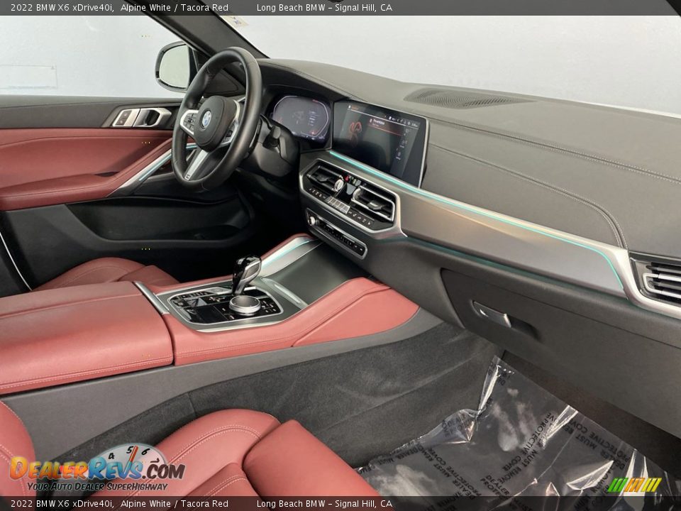 2022 BMW X6 xDrive40i Alpine White / Tacora Red Photo #32