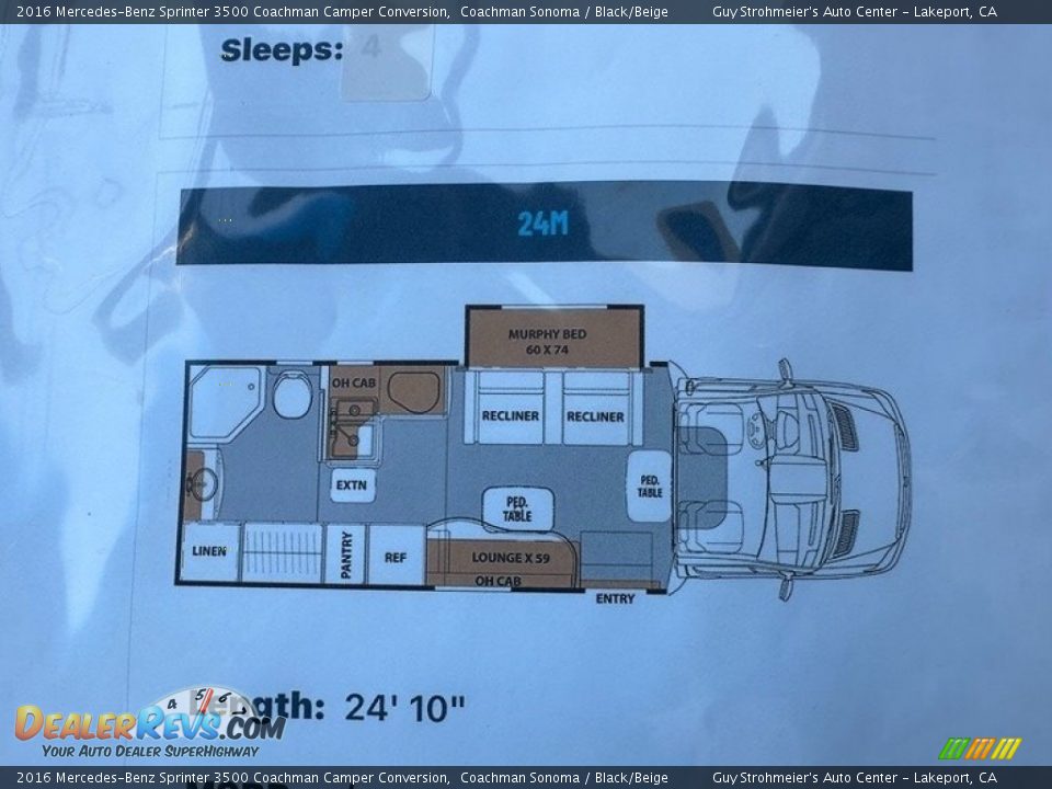 Info Tag of 2016 Mercedes-Benz Sprinter 3500 Coachman Camper Conversion Photo #11