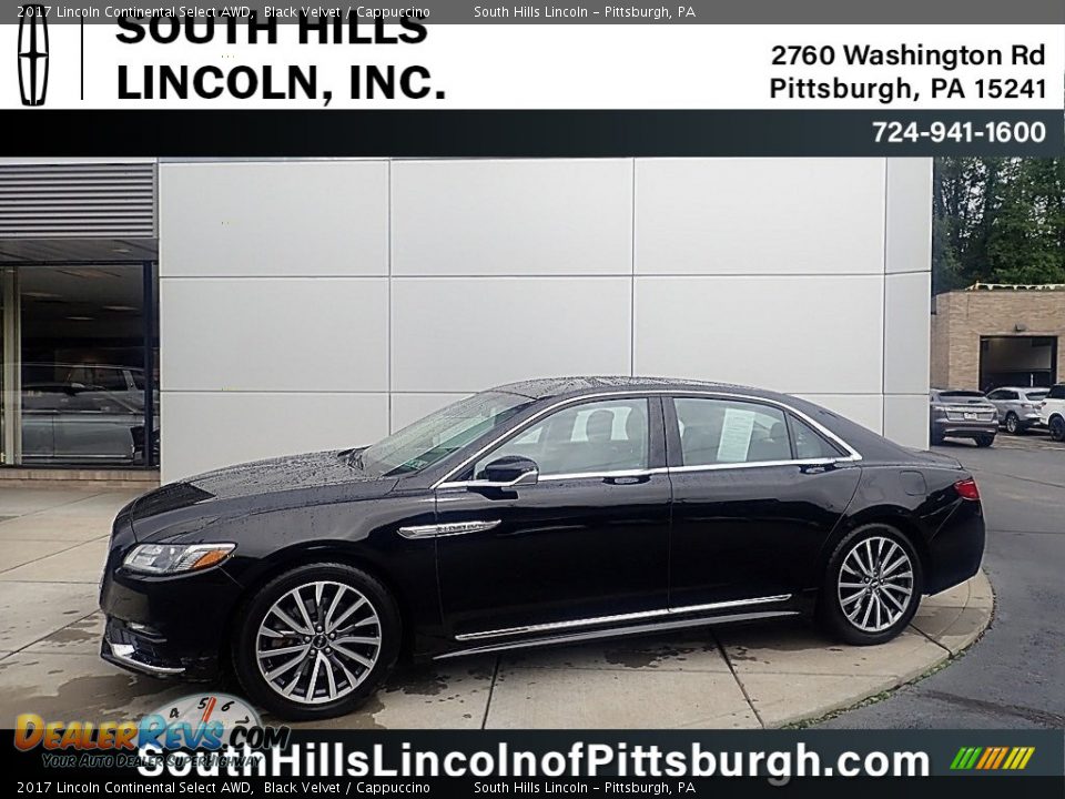 2017 Lincoln Continental Select AWD Black Velvet / Cappuccino Photo #1