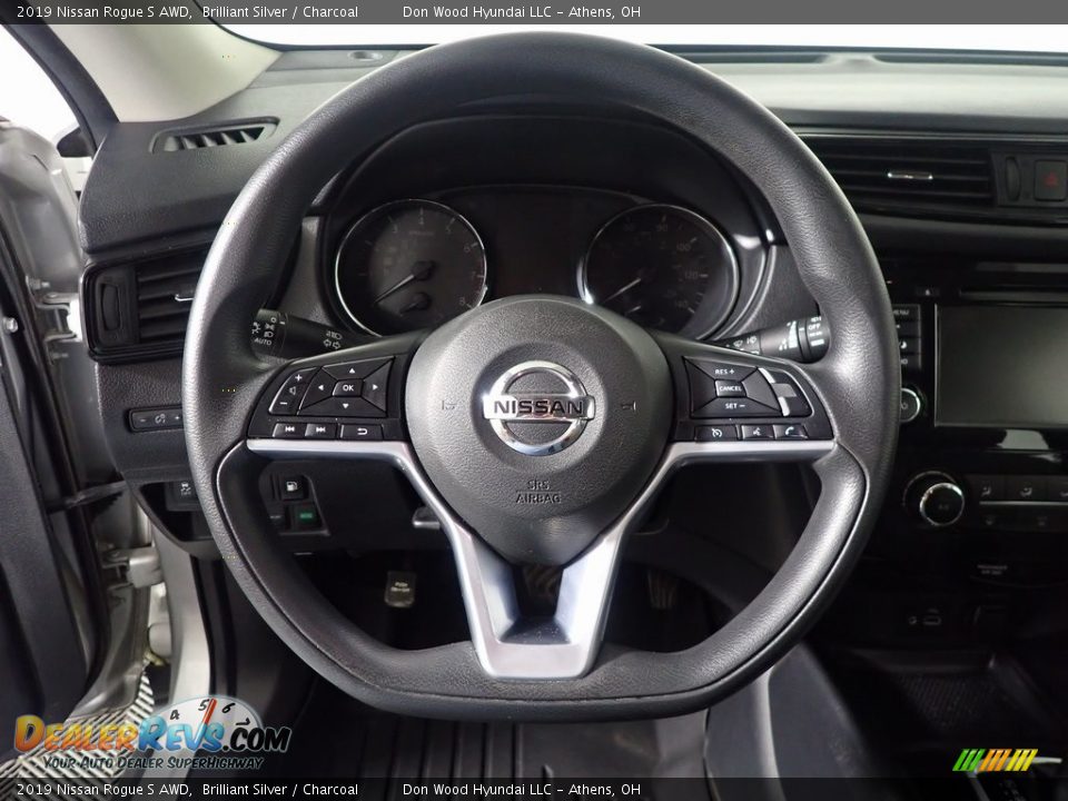 2019 Nissan Rogue S AWD Steering Wheel Photo #21