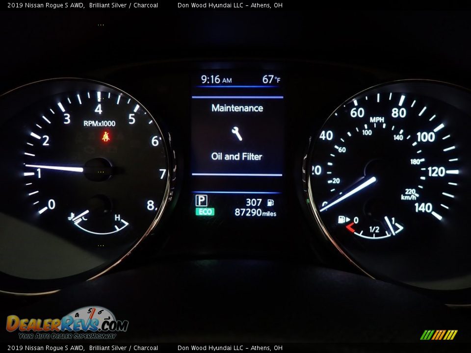 2019 Nissan Rogue S AWD Gauges Photo #22