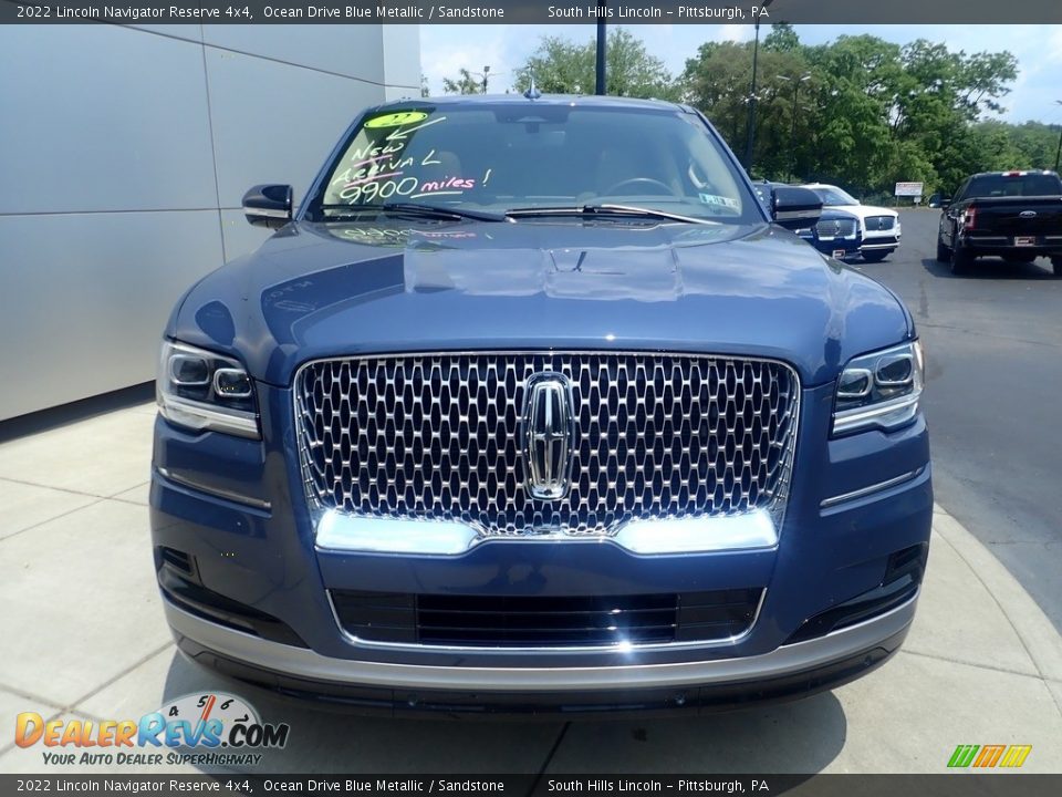 2022 Lincoln Navigator Reserve 4x4 Ocean Drive Blue Metallic / Sandstone Photo #9