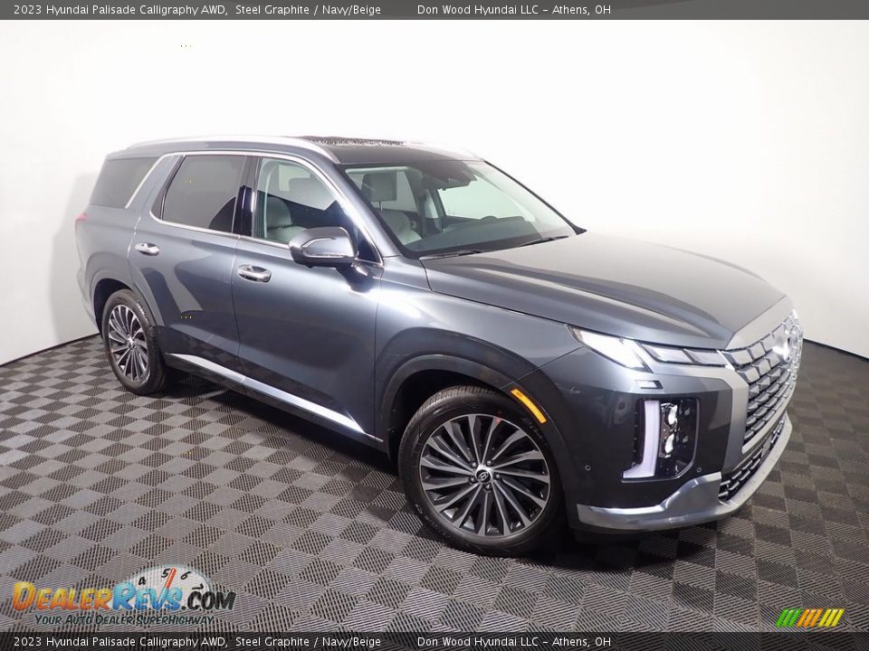 2023 Hyundai Palisade Calligraphy AWD Steel Graphite / Navy/Beige Photo #5