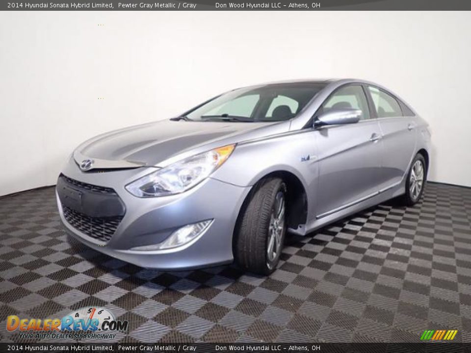 2014 Hyundai Sonata Hybrid Limited Pewter Gray Metallic / Gray Photo #9