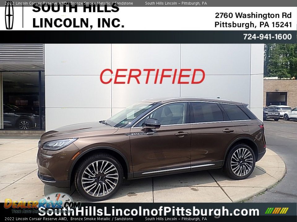 2022 Lincoln Corsair Reserve AWD Bronze Smoke Metallic / Sandstone Photo #1