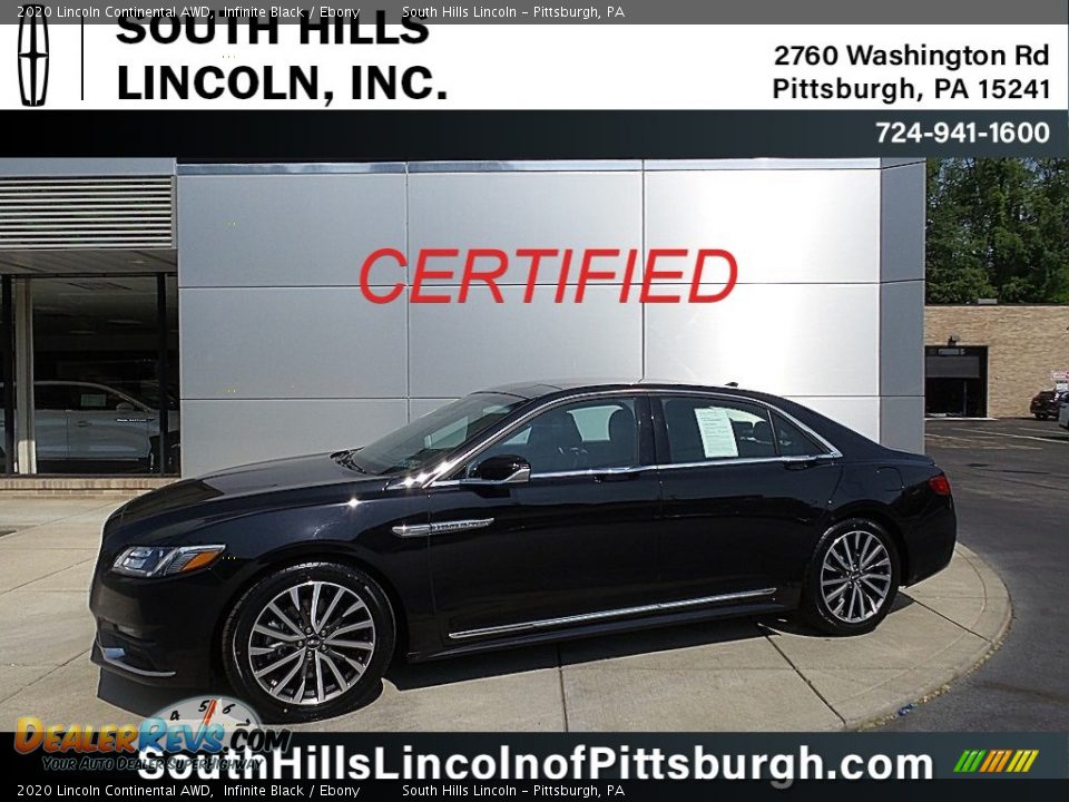 2020 Lincoln Continental AWD Infinite Black / Ebony Photo #1