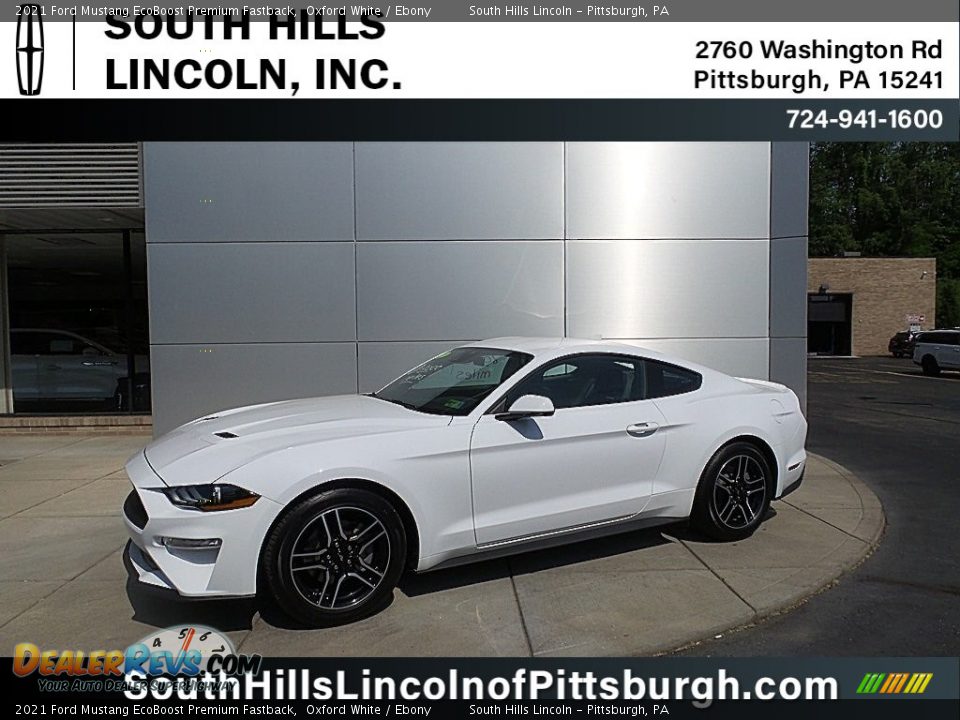 2021 Ford Mustang EcoBoost Premium Fastback Oxford White / Ebony Photo #1