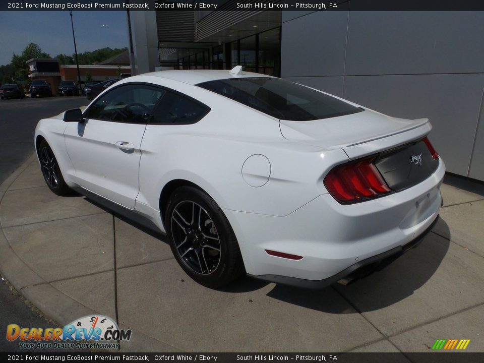 2021 Ford Mustang EcoBoost Premium Fastback Oxford White / Ebony Photo #3