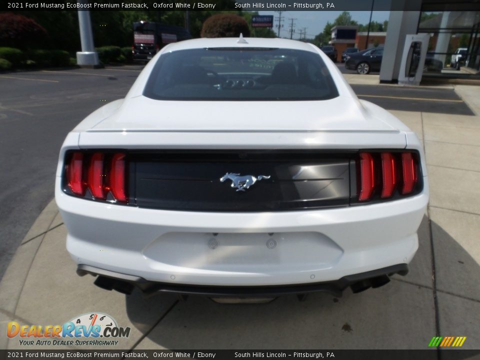 2021 Ford Mustang EcoBoost Premium Fastback Oxford White / Ebony Photo #4