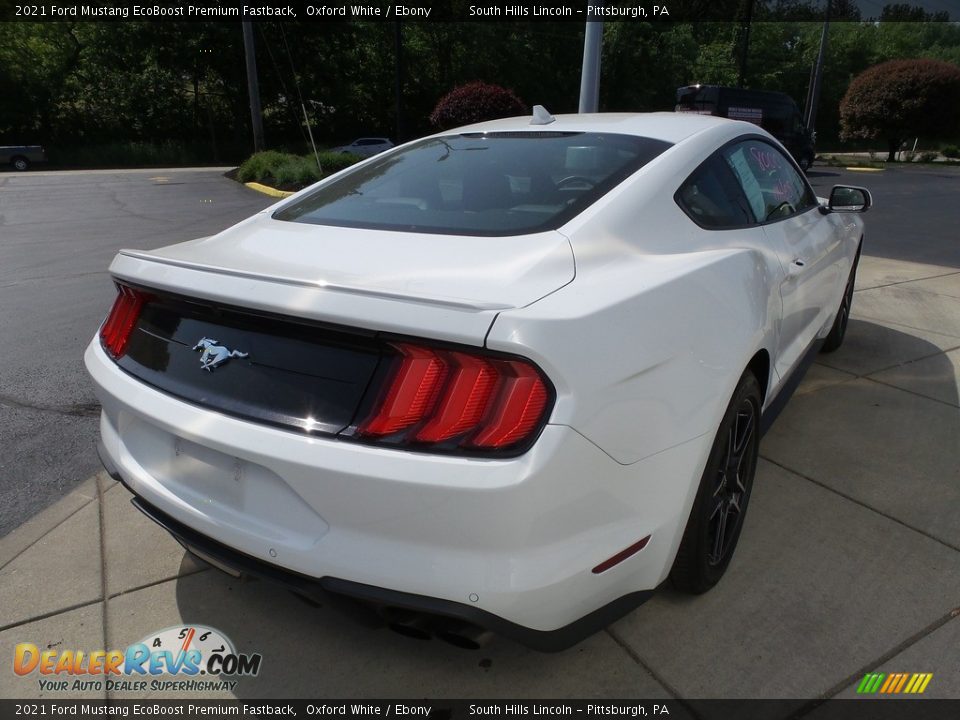 2021 Ford Mustang EcoBoost Premium Fastback Oxford White / Ebony Photo #5