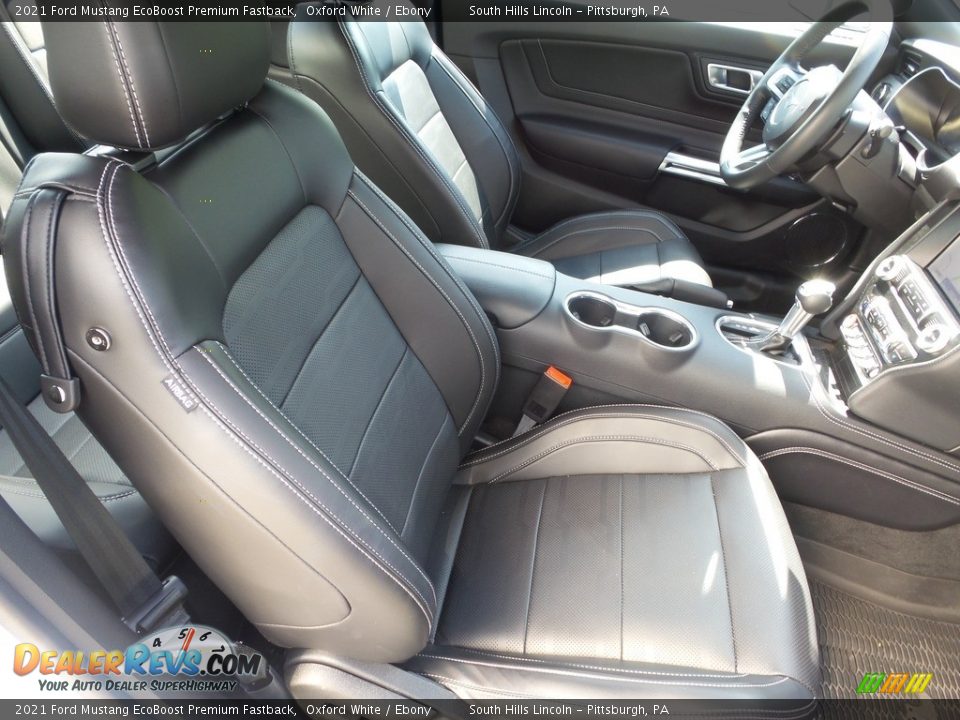 Front Seat of 2021 Ford Mustang EcoBoost Premium Fastback Photo #10