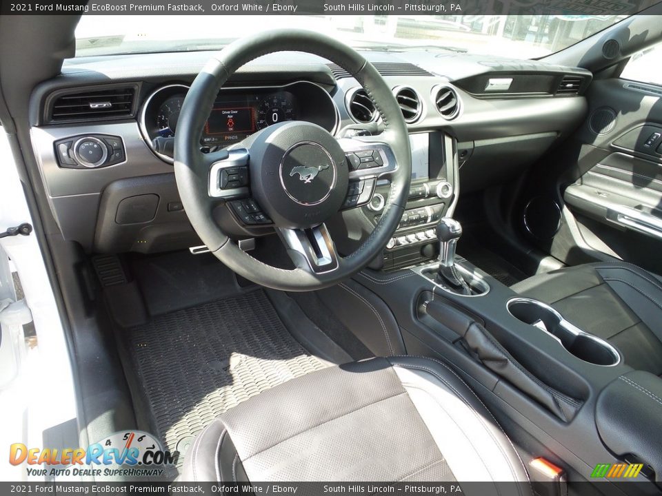Front Seat of 2021 Ford Mustang EcoBoost Premium Fastback Photo #17