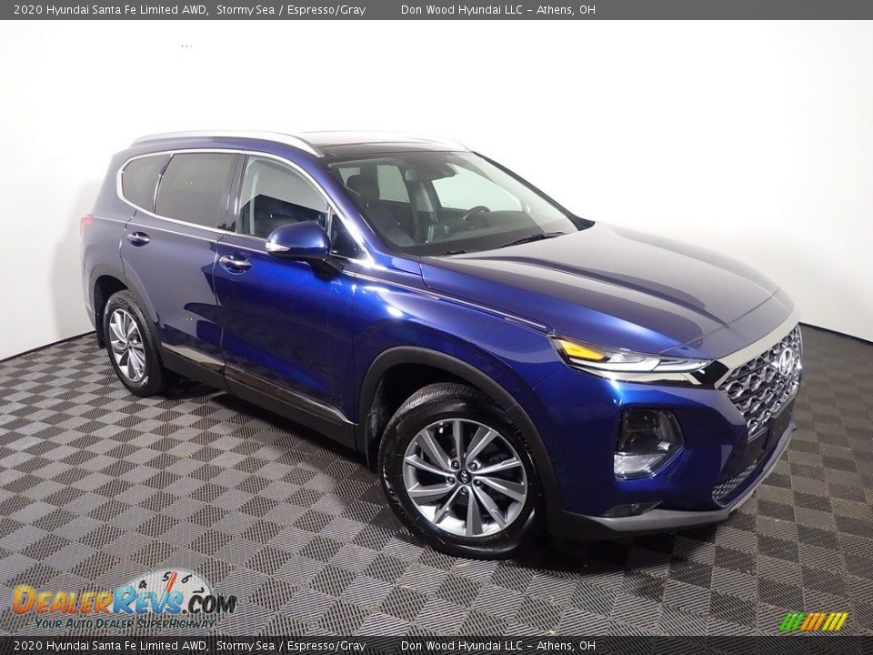 2020 Hyundai Santa Fe Limited AWD Stormy Sea / Espresso/Gray Photo #5