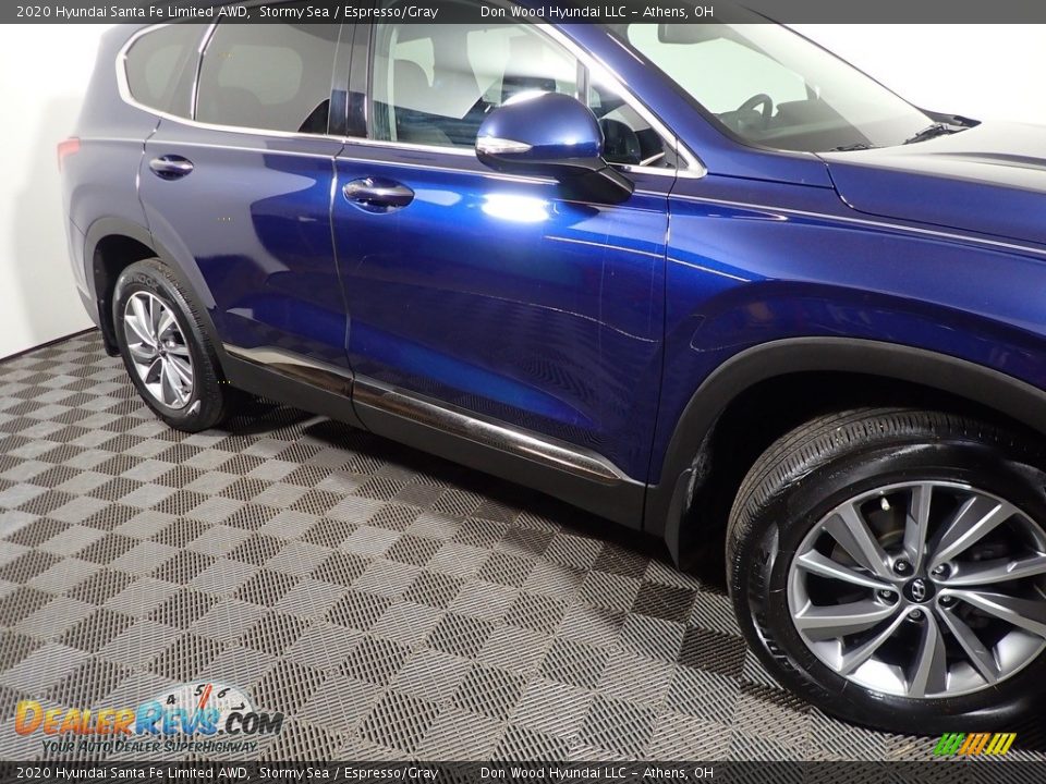 2020 Hyundai Santa Fe Limited AWD Stormy Sea / Espresso/Gray Photo #6