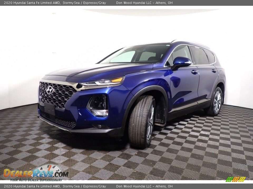 2020 Hyundai Santa Fe Limited AWD Stormy Sea / Espresso/Gray Photo #10