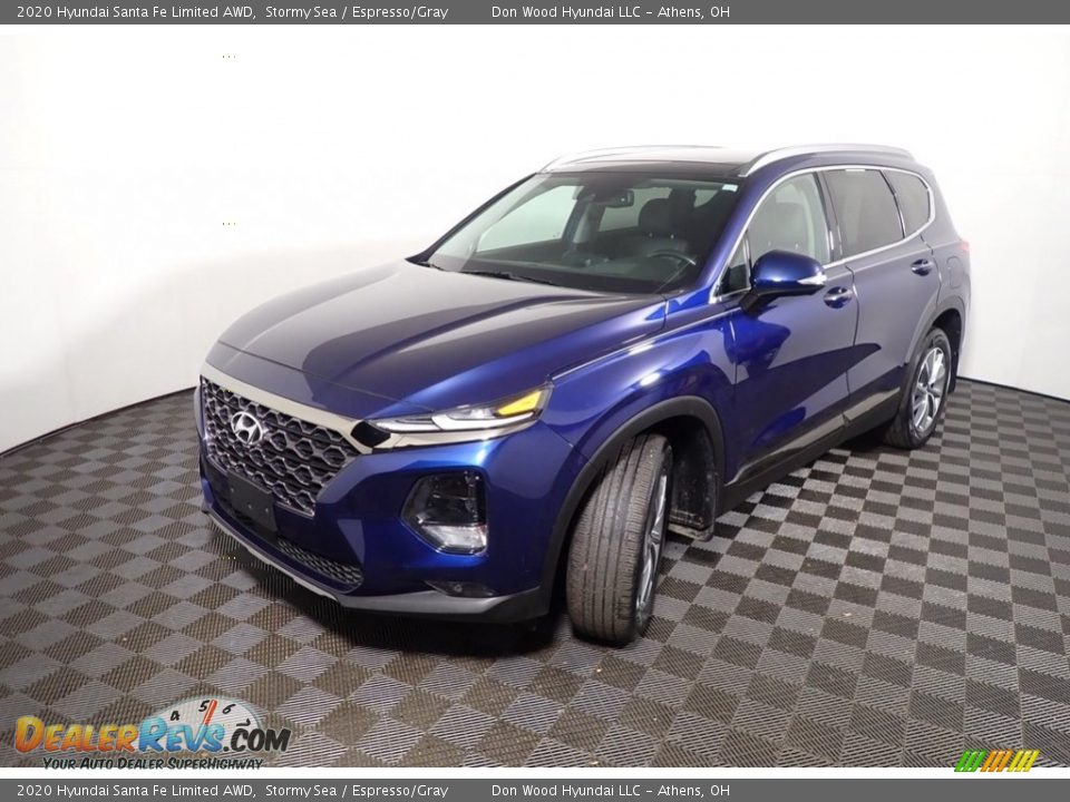 2020 Hyundai Santa Fe Limited AWD Stormy Sea / Espresso/Gray Photo #11