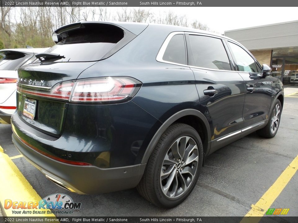 2022 Lincoln Nautilus Reserve AWD Flight Blue Metallic / Sandstone Photo #3