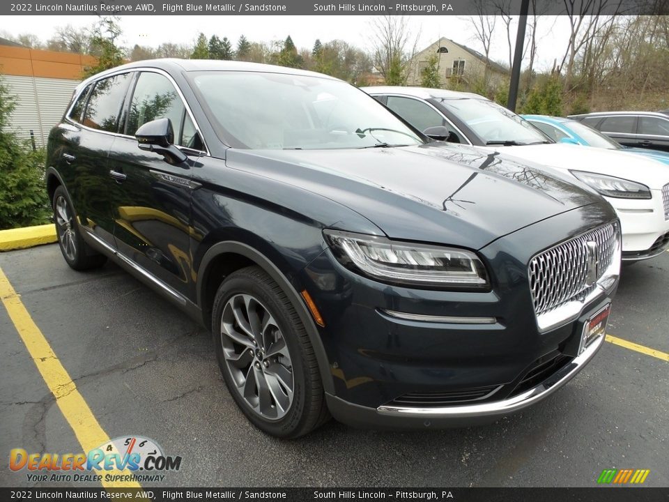 2022 Lincoln Nautilus Reserve AWD Flight Blue Metallic / Sandstone Photo #4