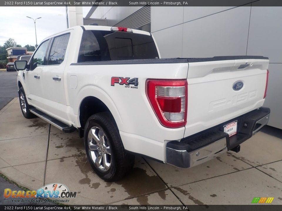 2022 Ford F150 Lariat SuperCrew 4x4 Star White Metallic / Black Photo #3