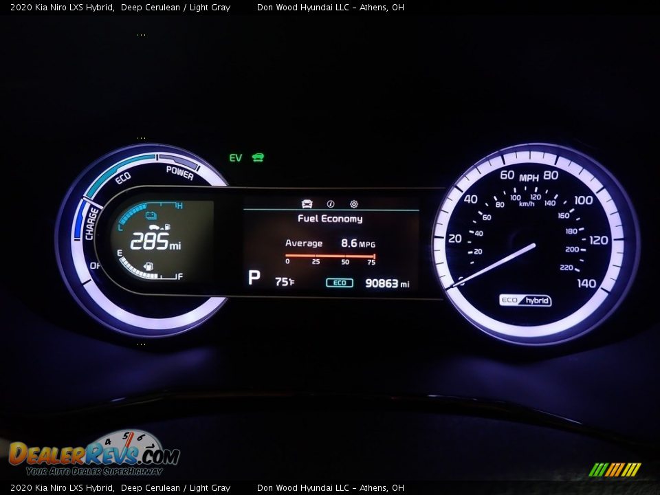 2020 Kia Niro LXS Hybrid Deep Cerulean / Light Gray Photo #25