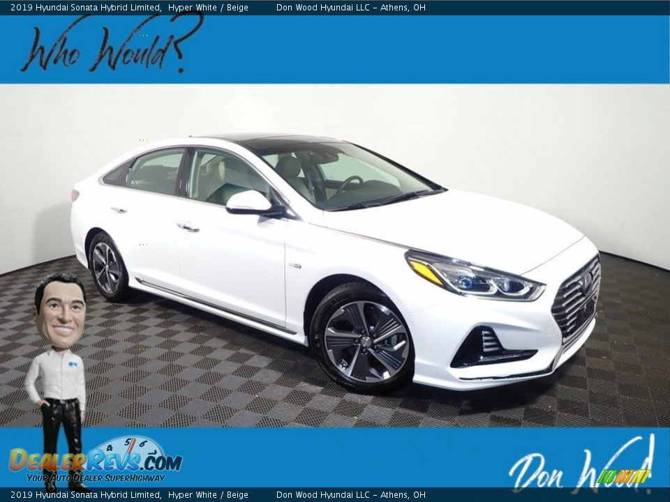 2019 Hyundai Sonata Hybrid Limited Hyper White / Beige Photo #1